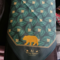 The Jungle Dance Towel pocketsquare style 30x30cm with golden emboridery