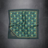 The Jungle Dance Towel pocketsquare style 30x30cm with golden emboridery