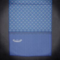Manta Ray Dance Towel Scarf 140x30cm embroidered in silver