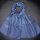Manta Ray Dance Towel Scarf 140x30cm embroidered in silver