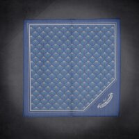 Manta Ray Dance Towel Pocketsquare 30x30cm embroidered in silver