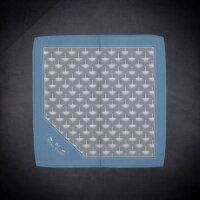 The Flight of the Cranes Dance Towel Pocketsquare 30x30cm embroidered in silver